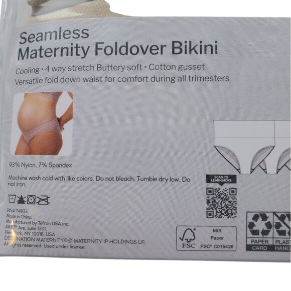 NWT Destination Maternity Womens Fold-over Panty Two (2) 3-Packs Multi-color 6pr - Picture 6 of 6